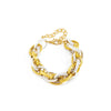 Pulsera elegante de eslabones oro/plata - CRAB.MX