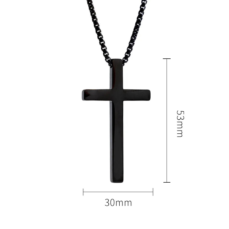 Collar de cruz en acero inoxidable - CRAB.MX