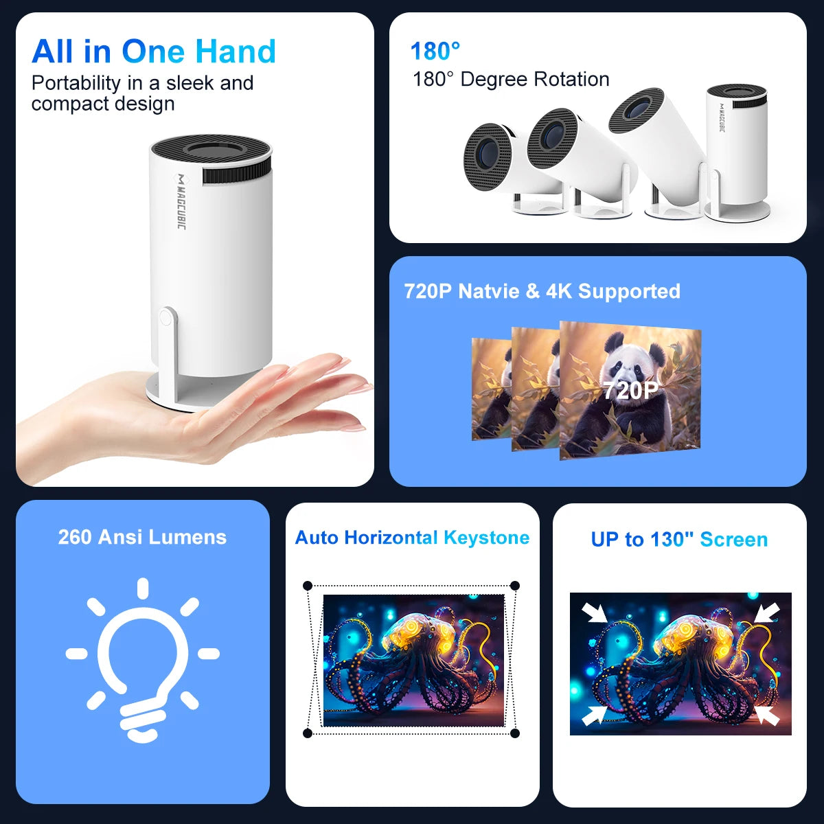 PROYECTOR 4K ANDROID 11 - CRAB.MX