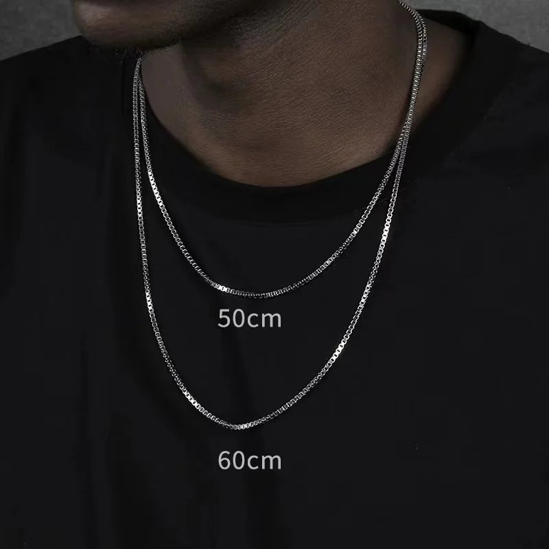 Collar Simple Box Acero Inoxidable 2mm - CRAB.MX