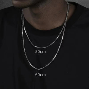 Collar Simple Box Acero Inoxidable 2mm - CRAB.MX