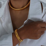 Collar / pulsera grueso para dama o caballero acero inoxidable - CRAB.MX