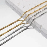 Collar Simple Box Acero Inoxidable 2mm - CRAB.MX