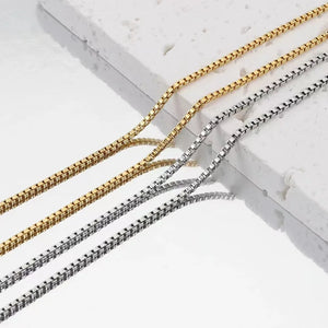 Collar Simple Box Acero Inoxidable 2mm - CRAB.MX